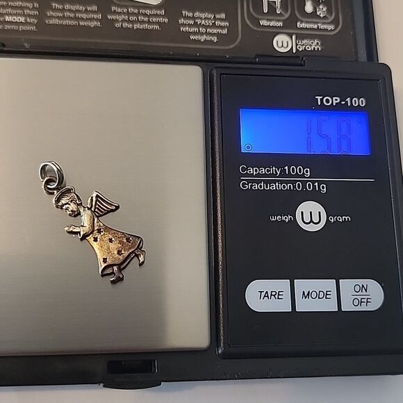 925 Sterling Silver Vintage Christmas Angel Charm Pendant Womens Girls Xmas - Picture 5 of 5